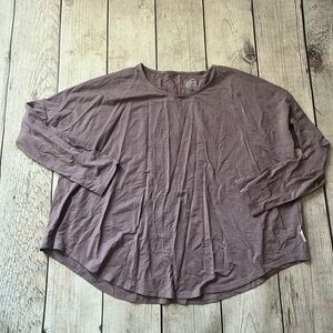 Nui Long wool Sleeve Tee in dusty purple